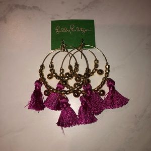 Lilly Pulitzer Pink Dangly Earrings